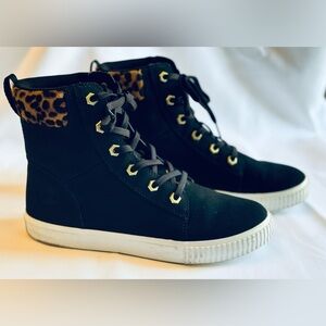 Women’s Timberland Skyla Bay Black Leopard Print 8.5 boots